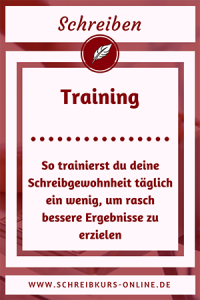 Schreibgewohnheit trainieren